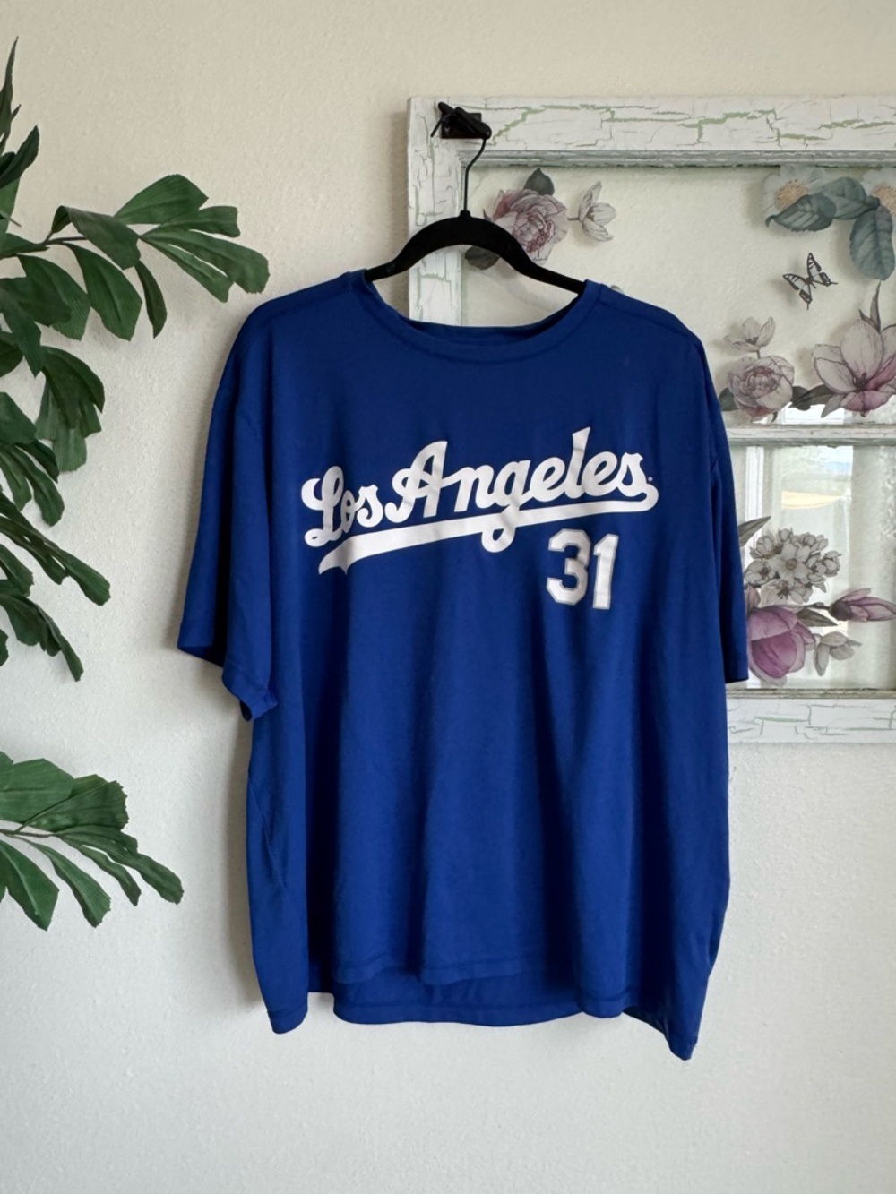 Los Angeles Dodgers Joc Pederson 31 T Shirt MLB Blue Graphic Tee Size 2XL